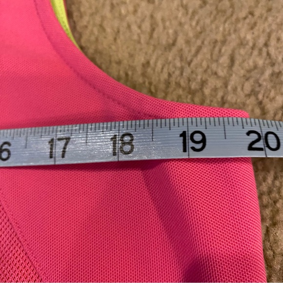EP Pro Tech Half Zip Golf Tank pink with white/green trim size Large - Picture 9 of 16